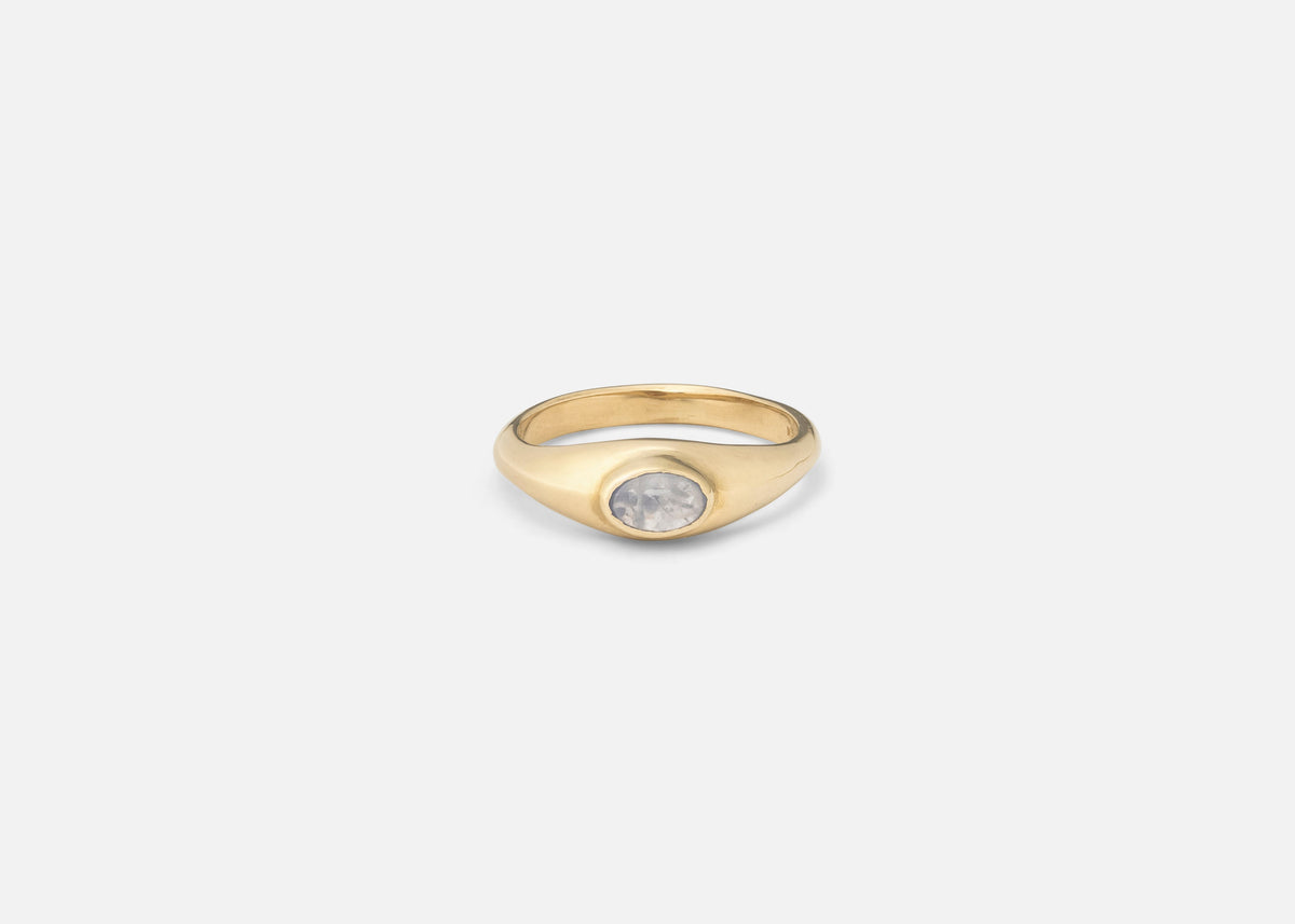 Light Blue Sapphire Ovate III Ring