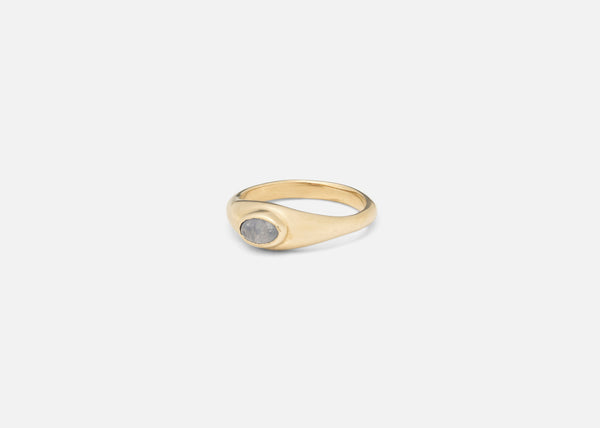 Light Blue Sapphire Ovate III Ring