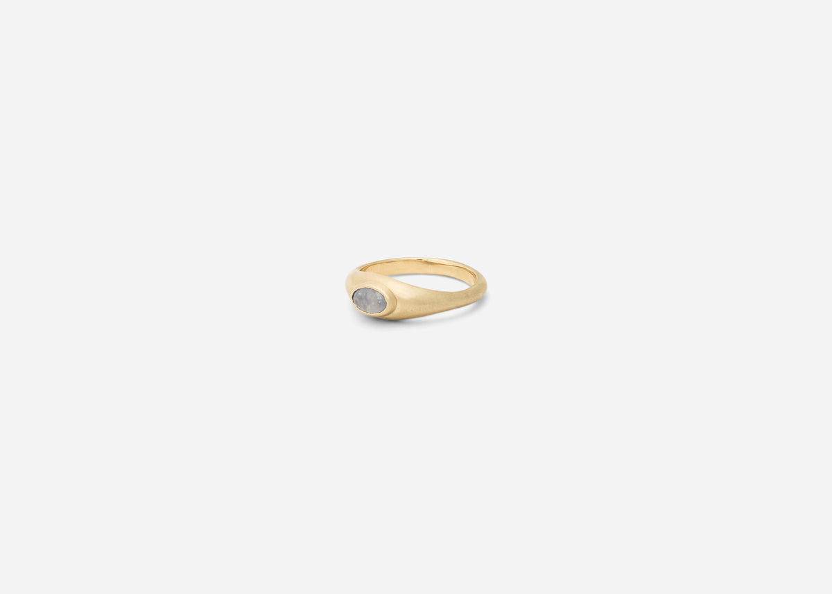 Light Blue Sapphire Ovate III Ring
