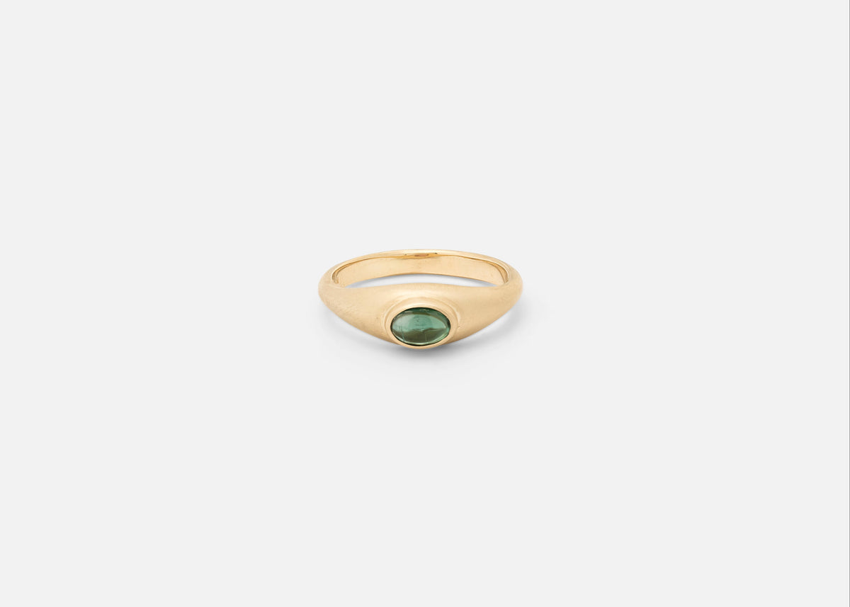 Green Tourmaline Ovate III Ring