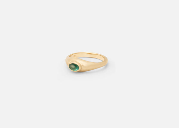 Green Tourmaline Ovate III Ring