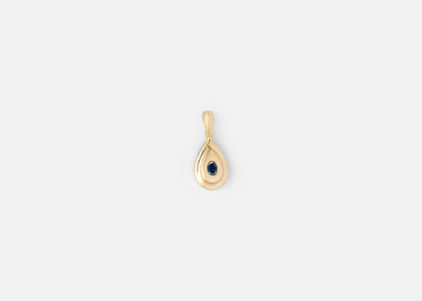 Blue Sapphire Pear Pictura Charm