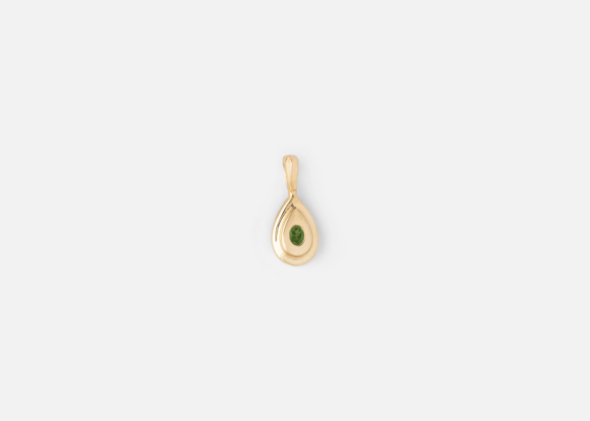 Green Tourmaline Pear Pictura Charm