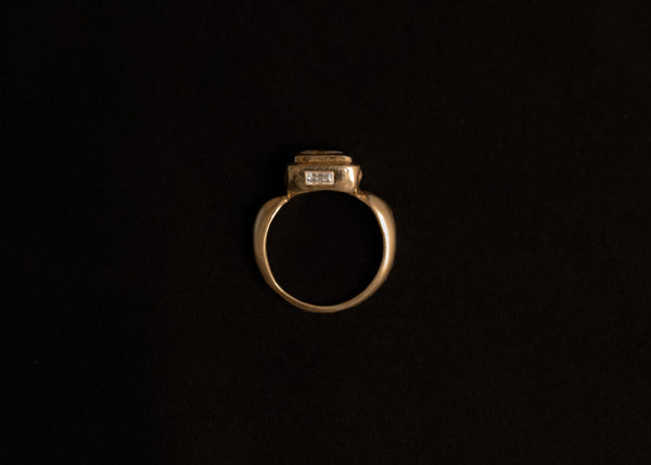 One of a Kind 0.45CT Pear Cut Pictura Ring