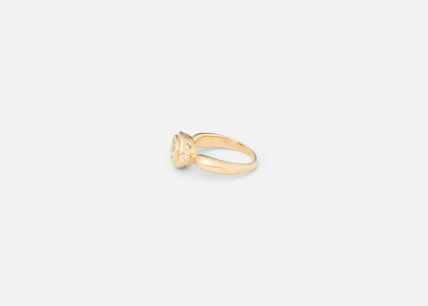 One of a Kind 0.84CT Emerald Cut Pictura Ring