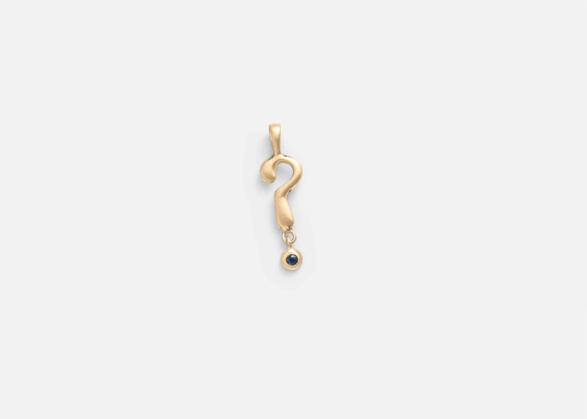 Dark Blue Sapphire Enigma Charm