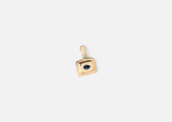 Blue Sapphire Rectangle Pictura Charm