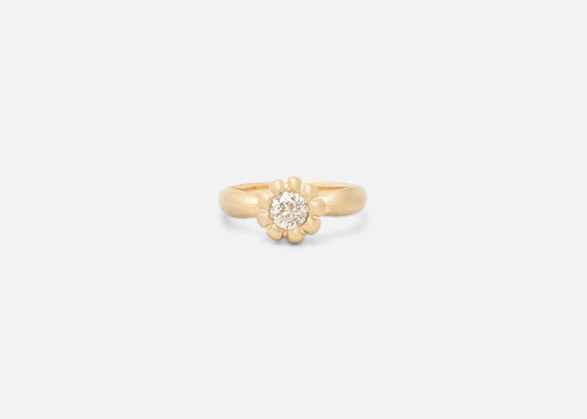 Diamond Round Flora Ring