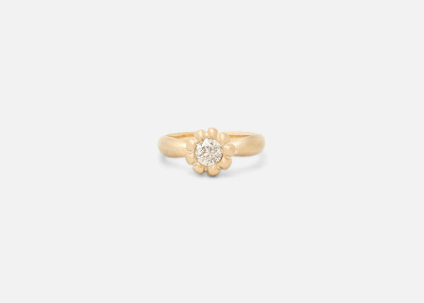 Diamond Round Flora Ring