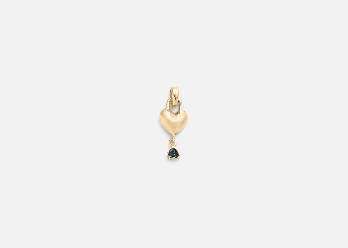 Dark Blue Sapphire Shadow Charm