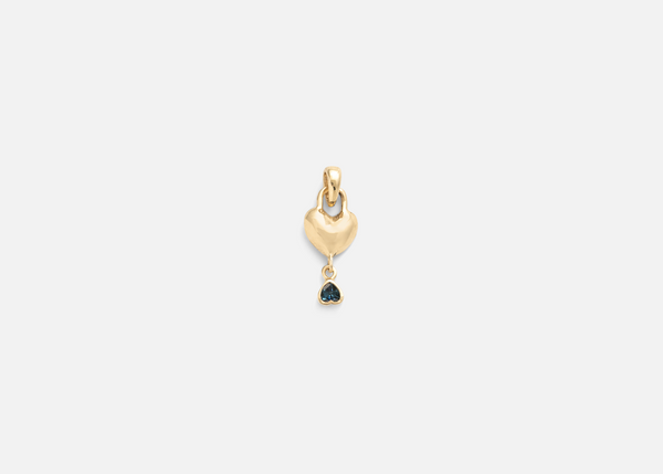 Dark Blue Sapphire Shadow Charm
