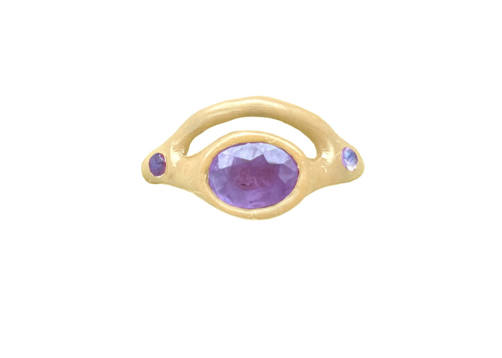 LA FIRE RELIEF RAFFLE TICKET : Purple Sapphire Bowed Ring