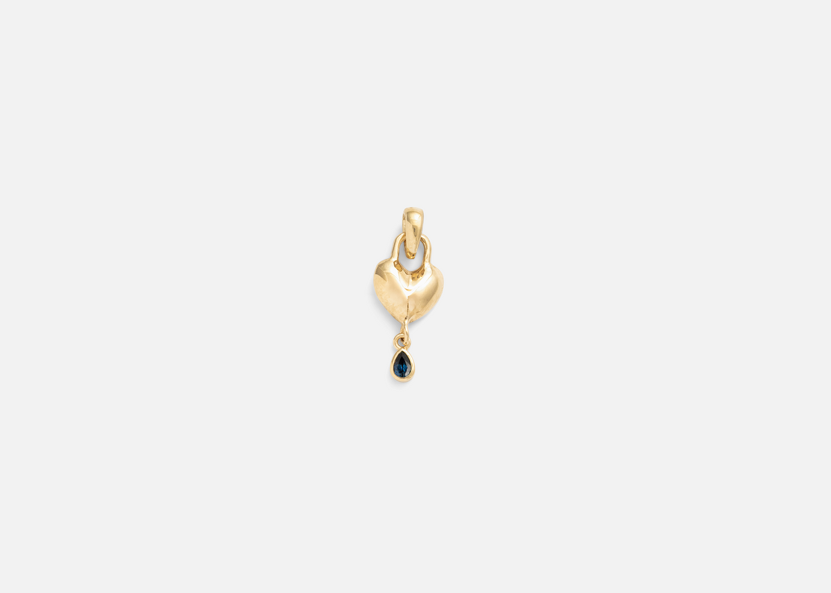 Dark Blue Sapphire Viscera Charm