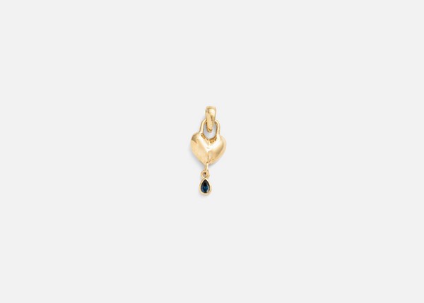 Dark Blue Sapphire Viscera Charm