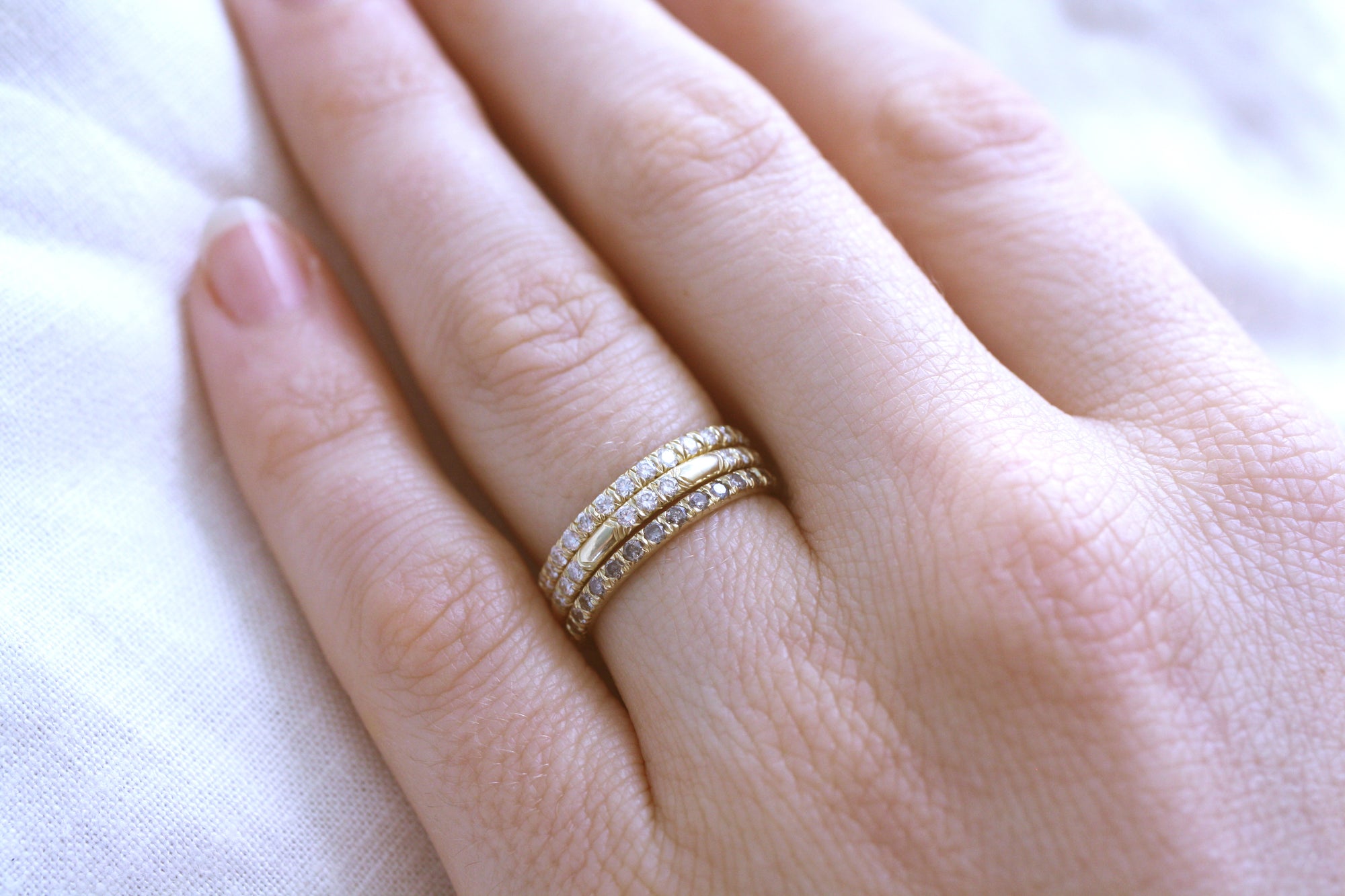 Grey diamond eternity band Clearance