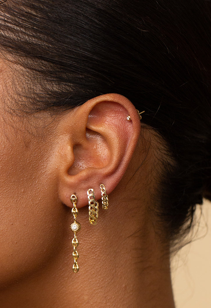 Diamond Bubble Chain Earrings