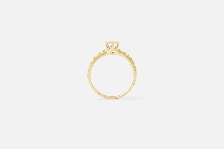 Etched Una Ring // White Diamond