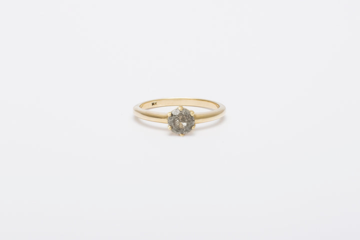 Smooth Una Ring // Salt and Pepper Diamond – Ochre Objects