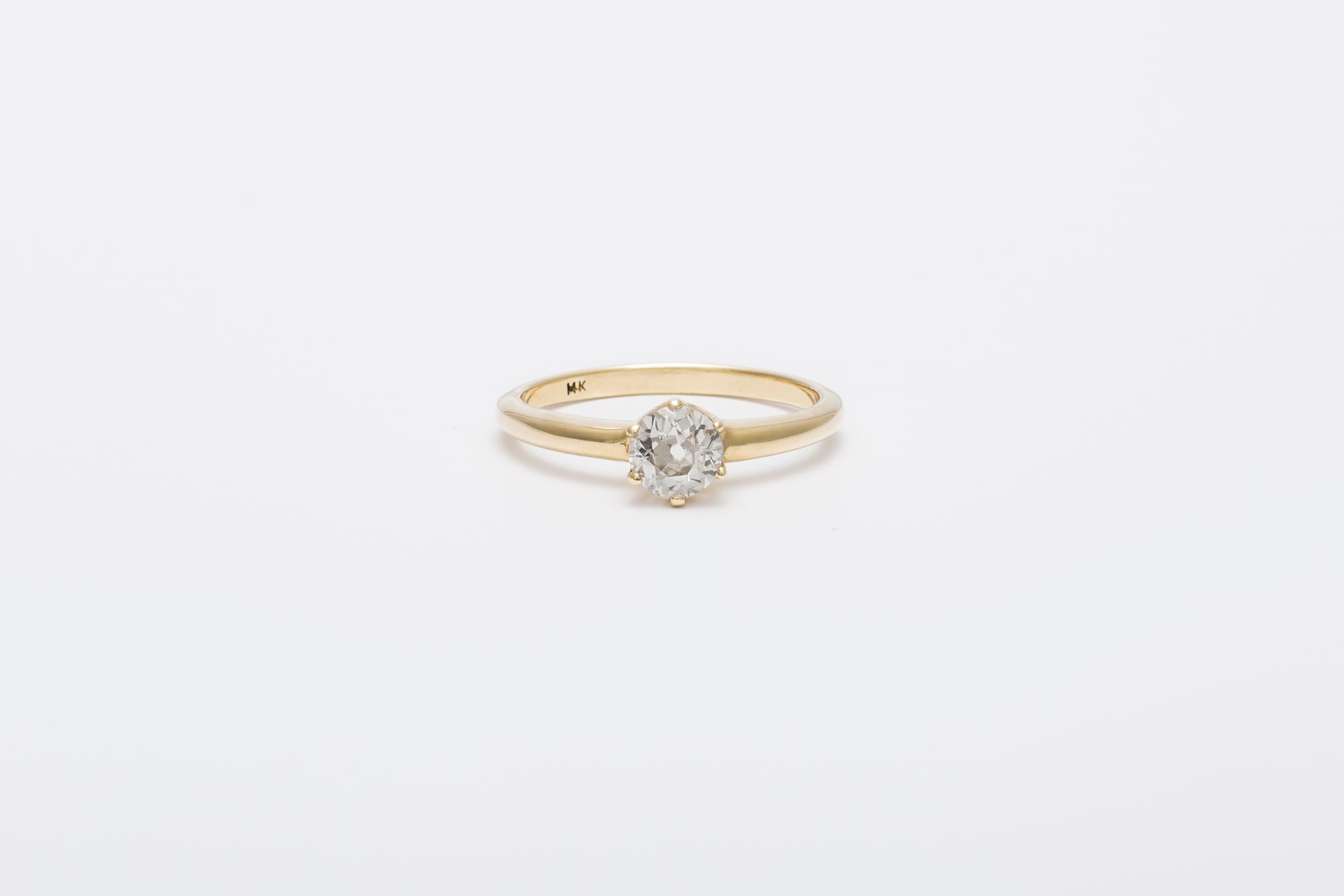 Smooth Una Ring // White Diamond