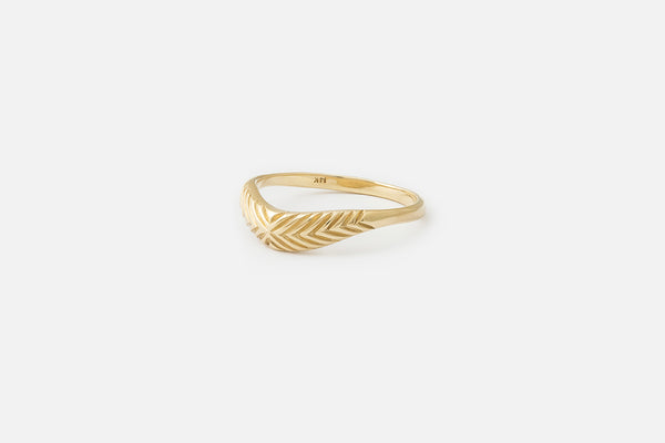 Etched Curve II Ring