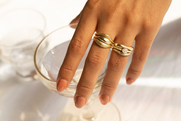 Etched Curve II Ring
