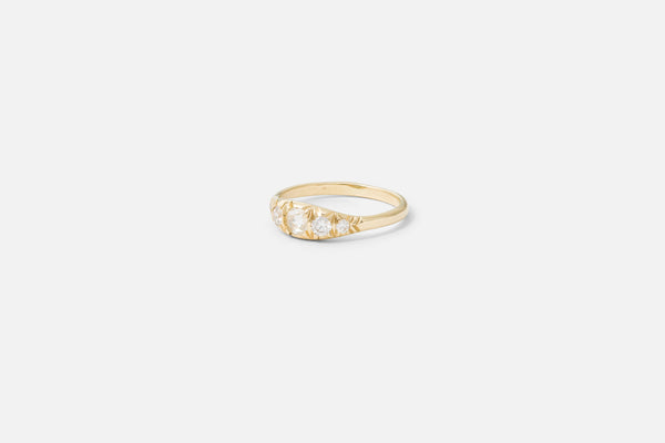 Rosecut Diamond Pavé Ovate IV Ring