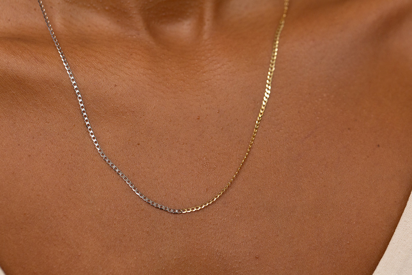 Two Tone Baby Curb Chain