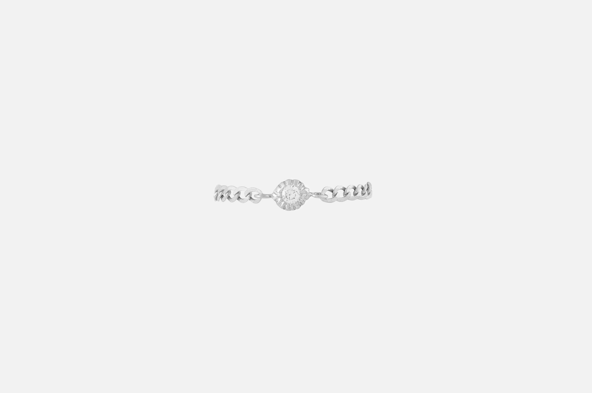Diamond Baby Curb Chain Ring