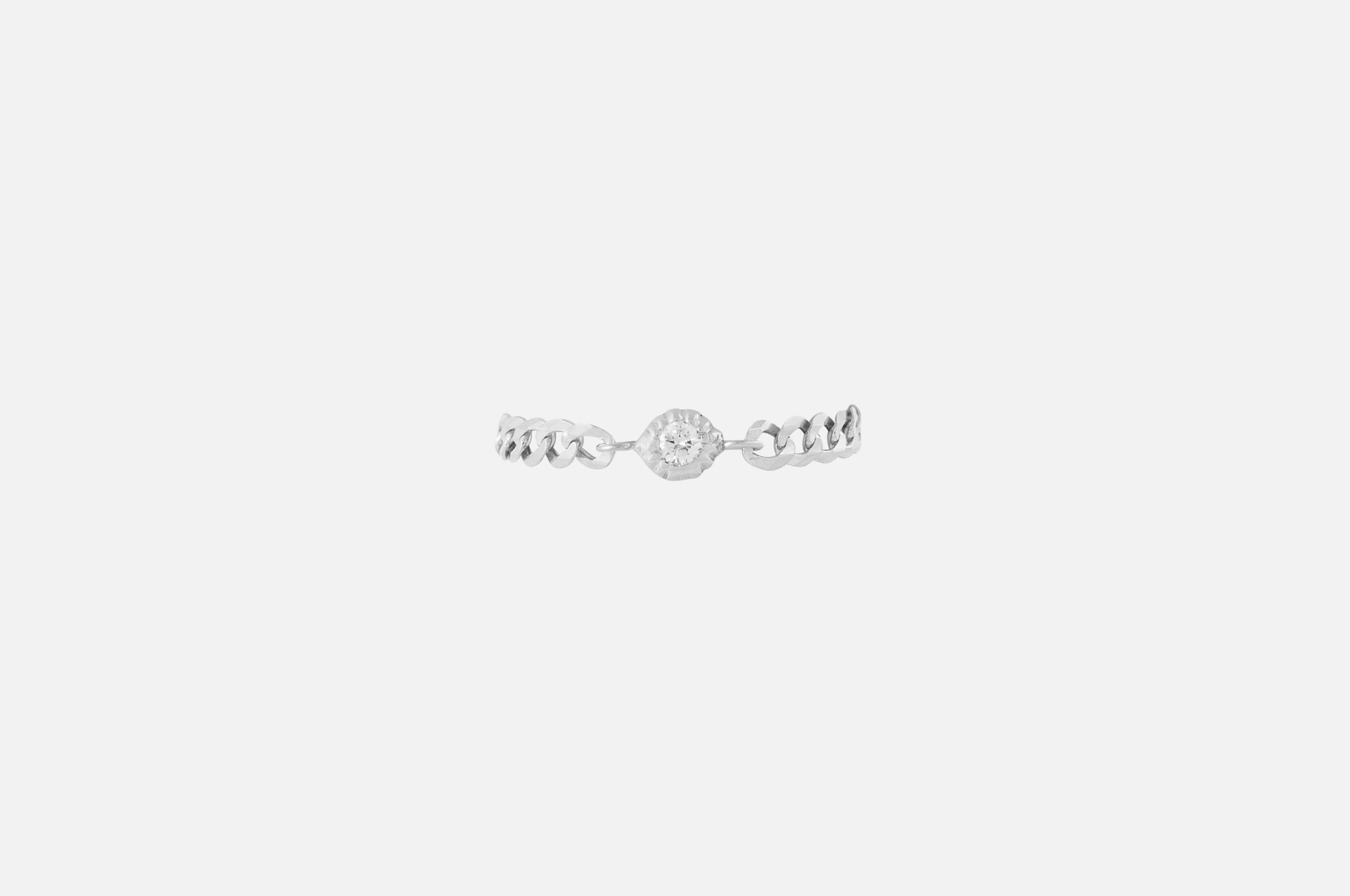 Diamond Medium Curb Chain Ring