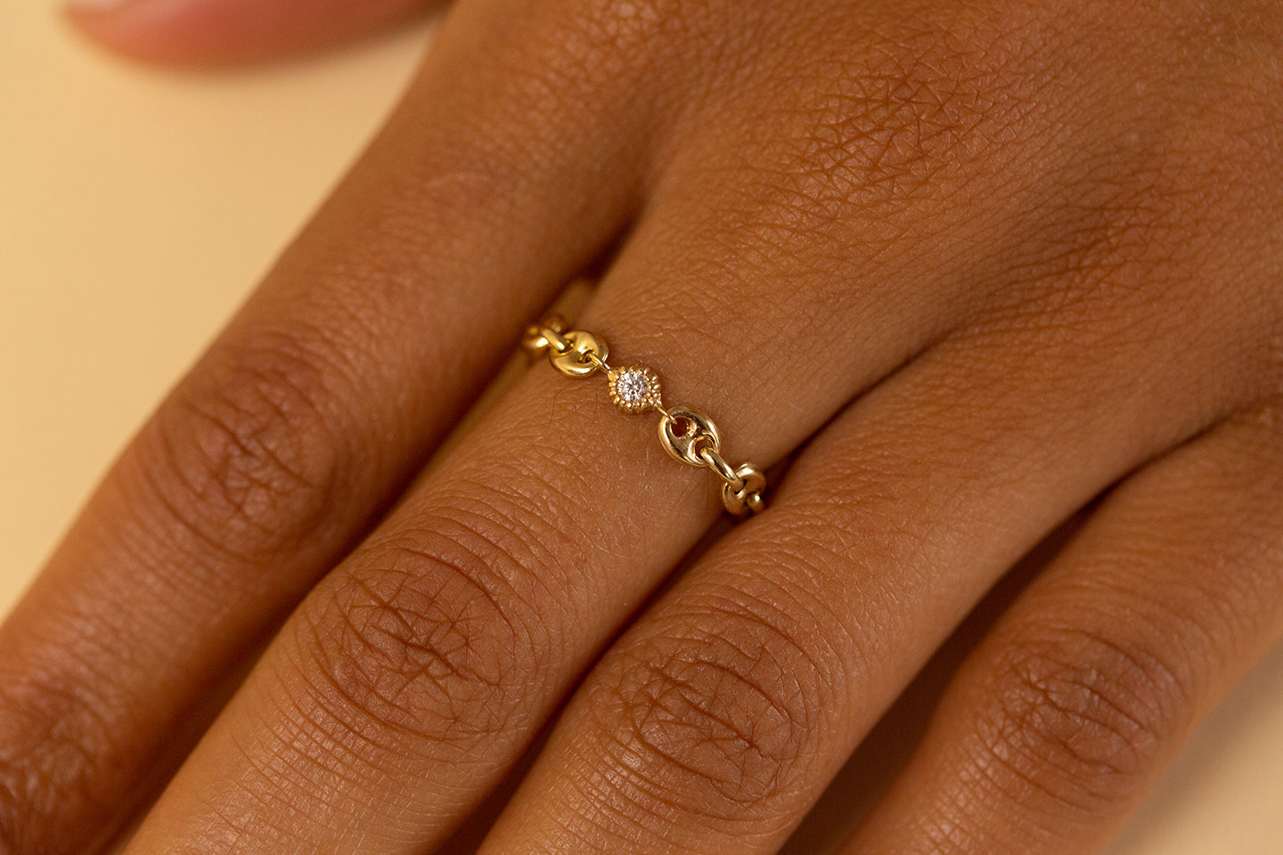 Diamond Bubble Chain Ring