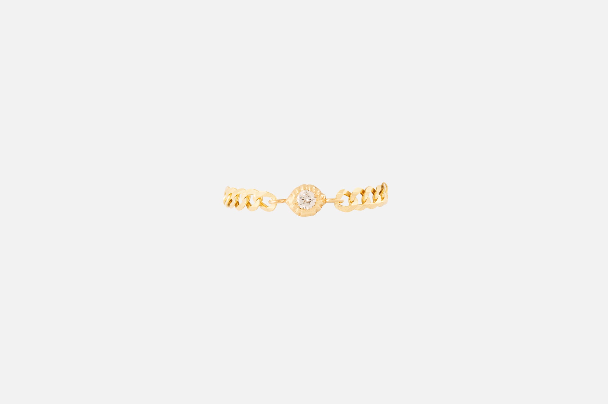 Diamond Medium Curb Chain Ring
