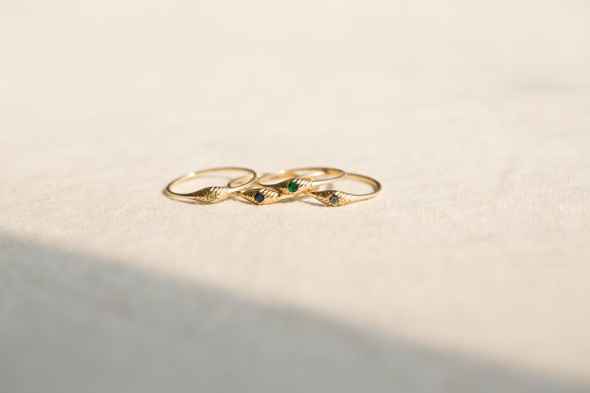 Emerald Seedling Stacker Ring
